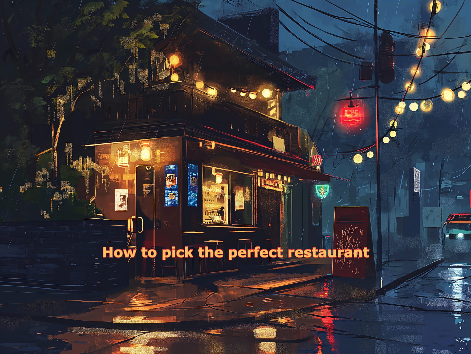How to pick the perfect restaurant