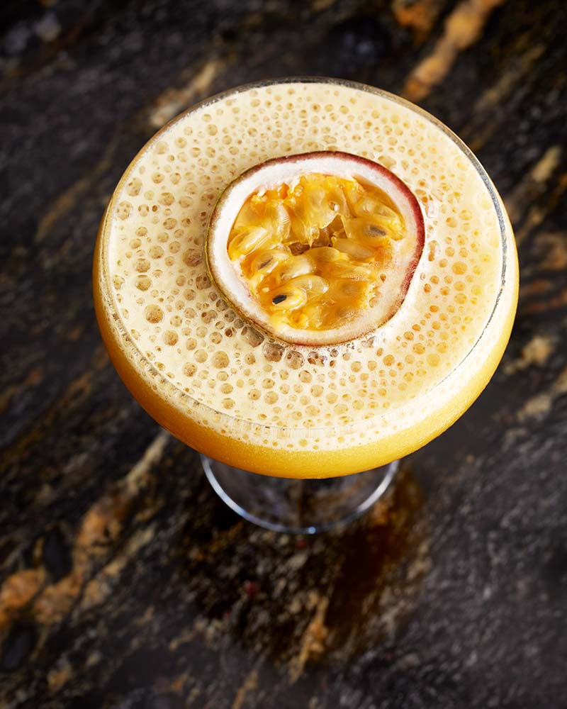 A Pornstar Martini, one of the bottomless brunch cocktails at Siamais