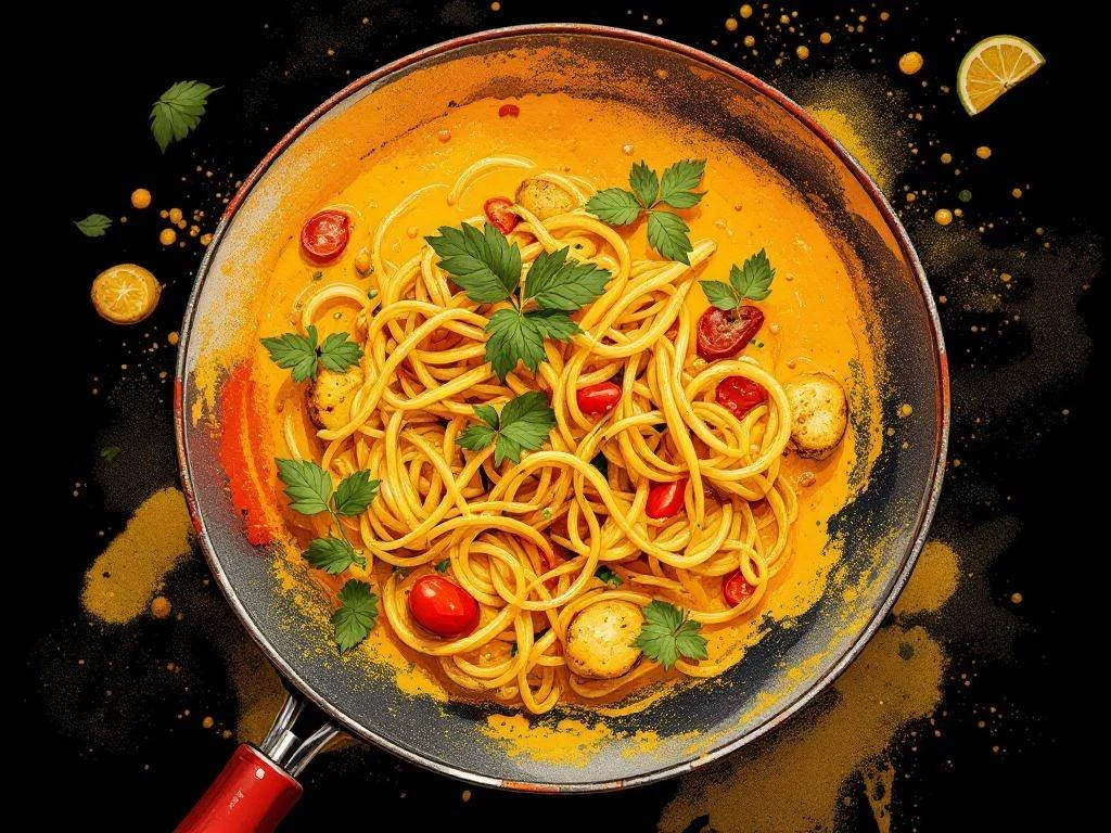 Mild thai dish food