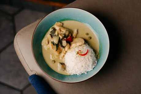 Thai green curry served at Siamais Birmingham available on private event menus