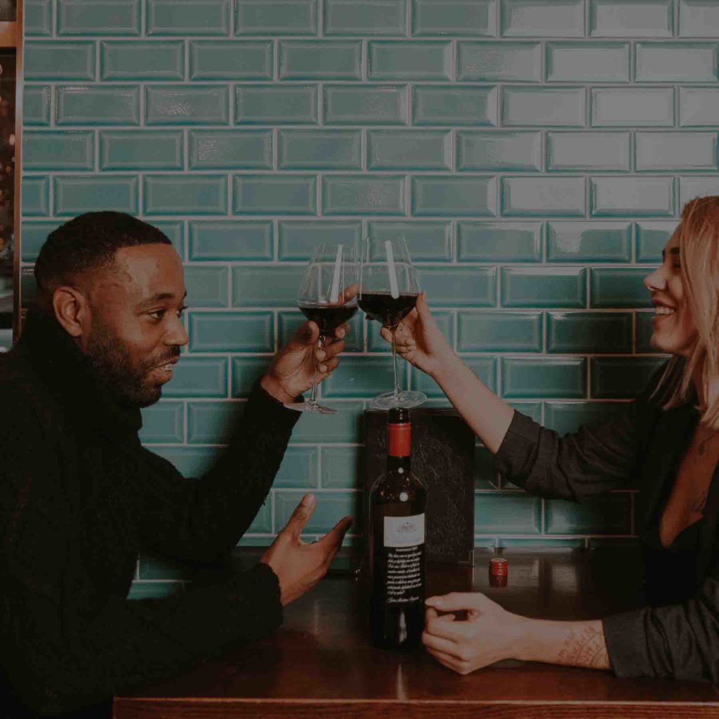 image of a couple spending Valentines Day at Siamais Thai Restaurant & Cocktail Bar in Birmingham