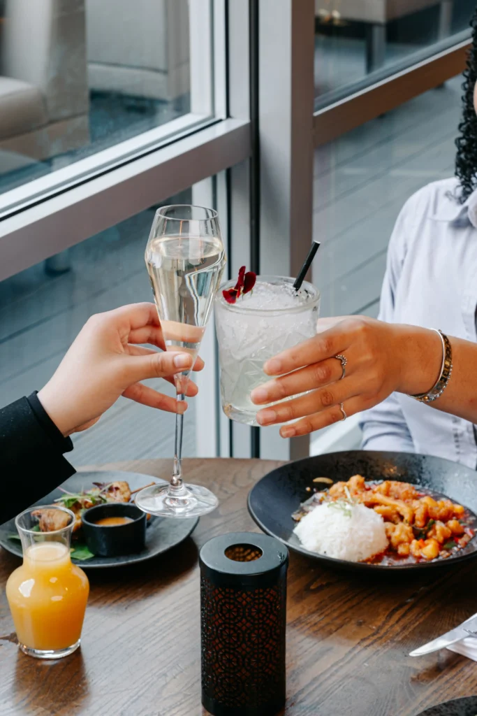Prosecco and Mimosas at the Siamais bottomless brunch, Birmingham